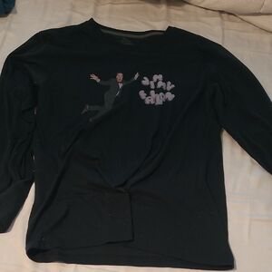 Black Graphic Long Sleeve Shirt Jimmy Fallon